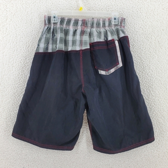 Gecko Hawaii Trunks Shorts Men M Black Gray Mesh Lined Skull Eagle 28x10.5 - Picture 12 of 12